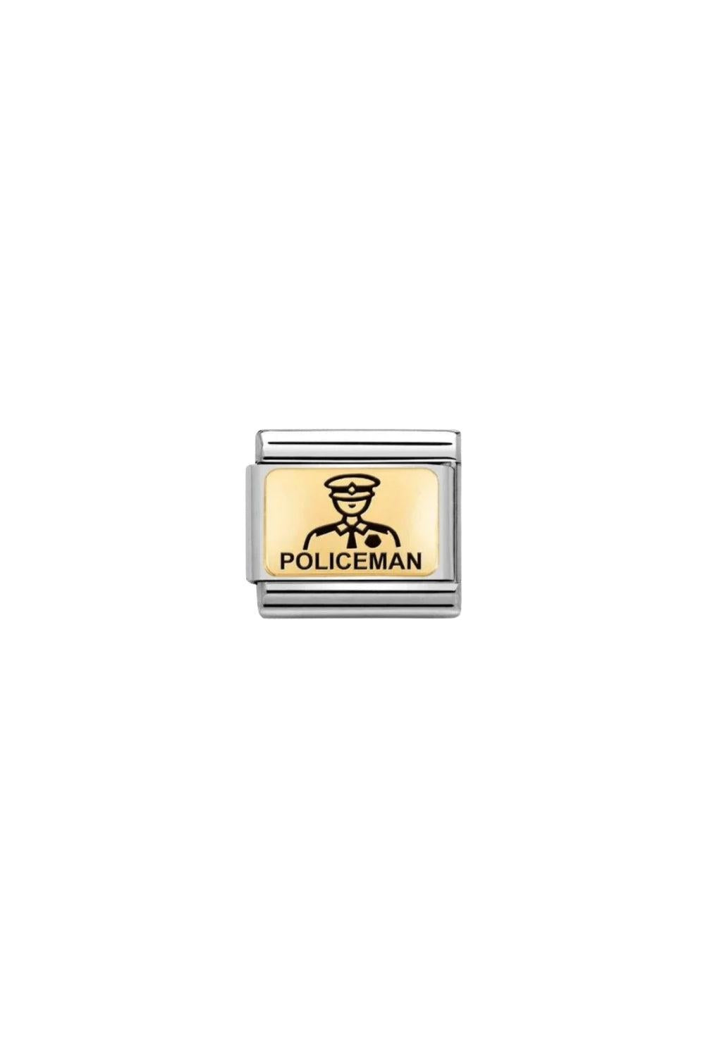 Composable classic plates 18k gold Policeman