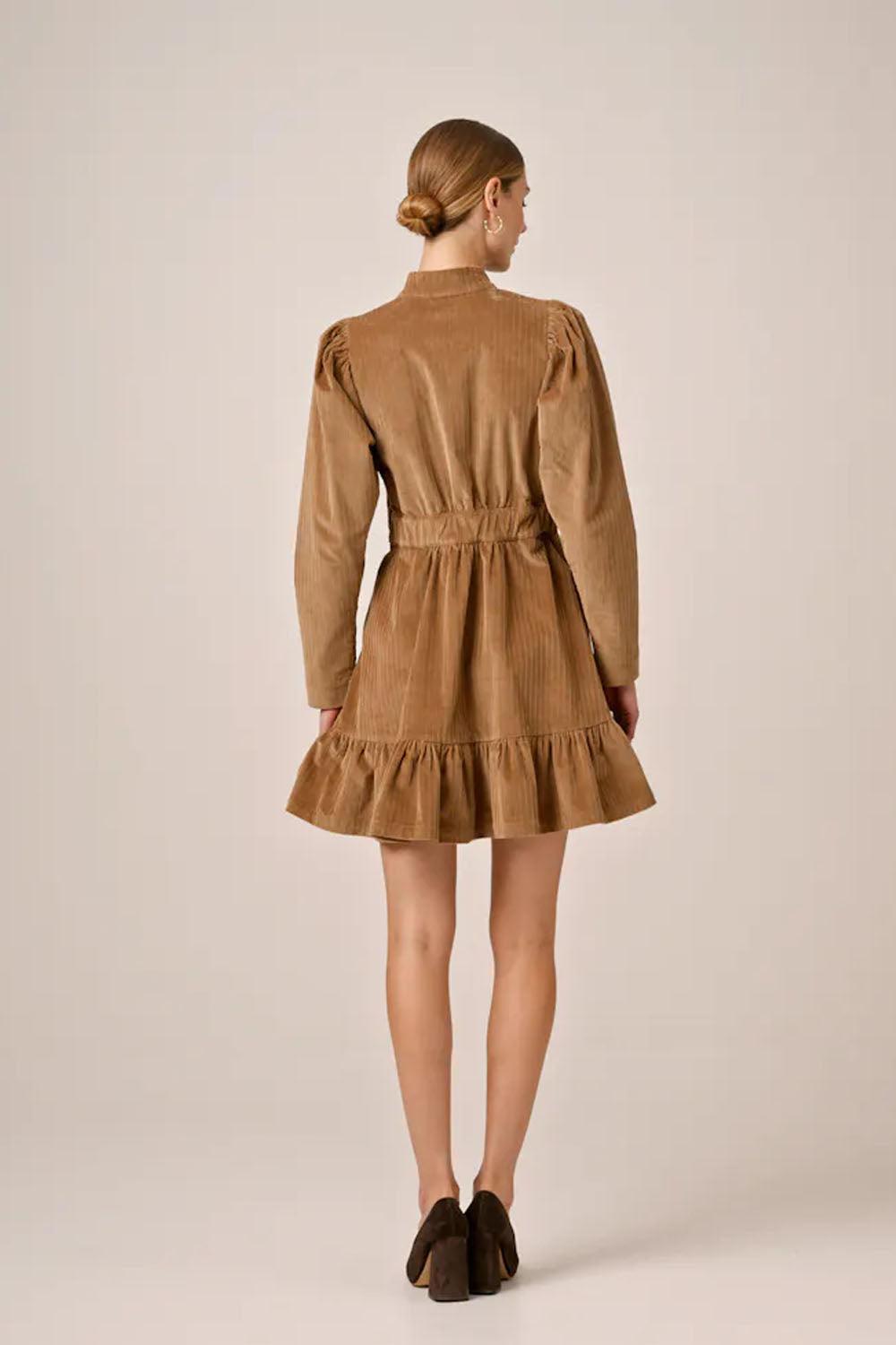 Corduroy Mini Dress Olive