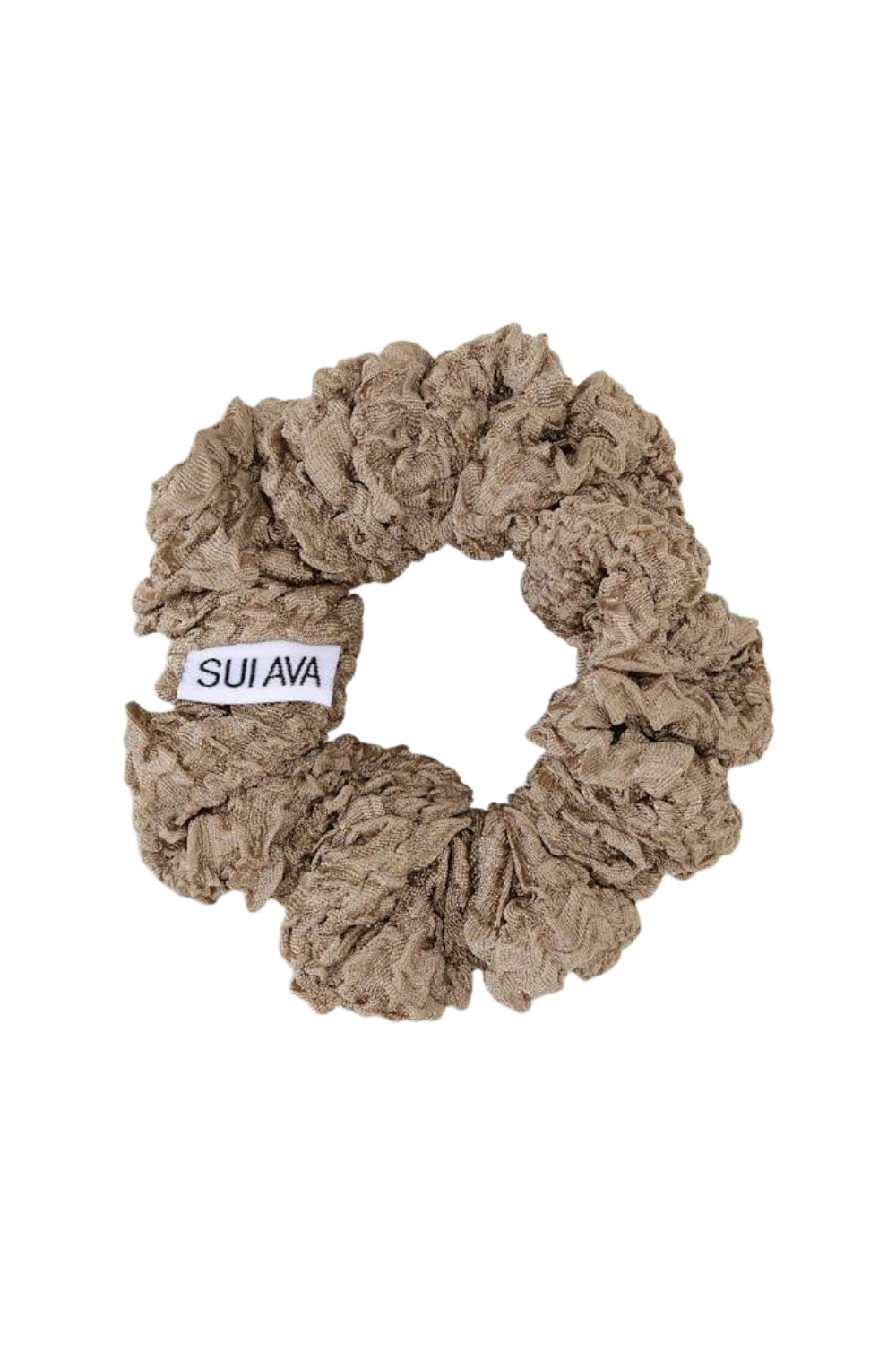 Cringle Ribbon Scrunchie Taupe Middle