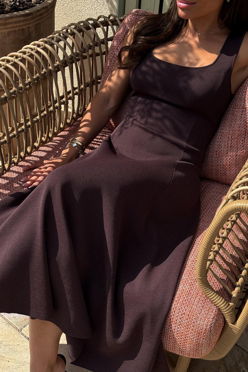 Defnen Knitted Dress Coffee