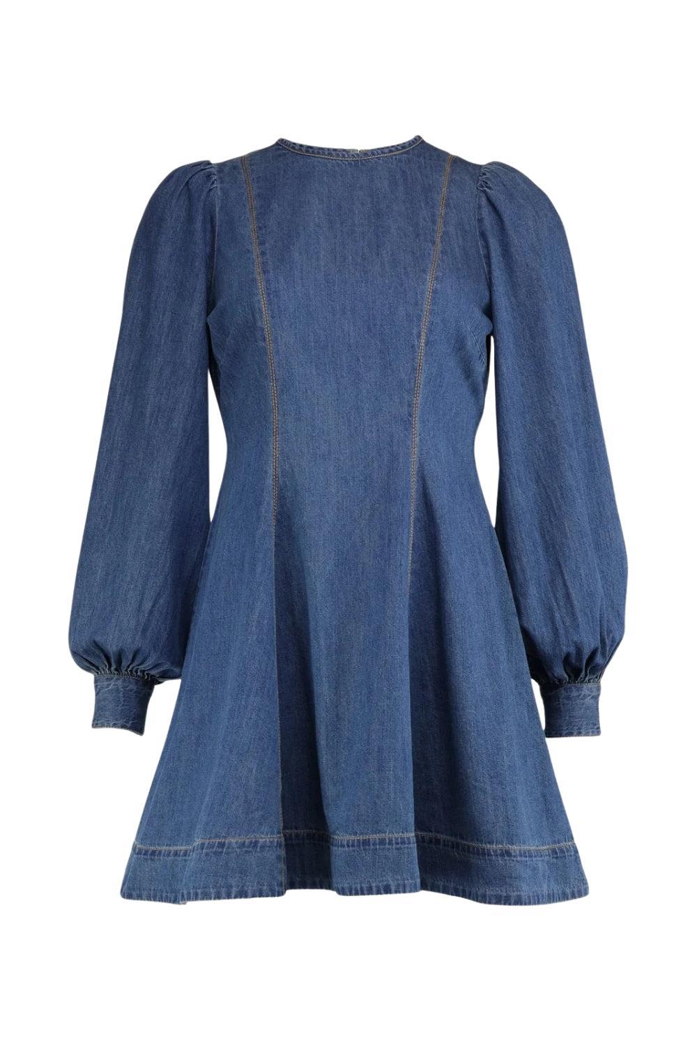 Denim Fitted Dress French Blue