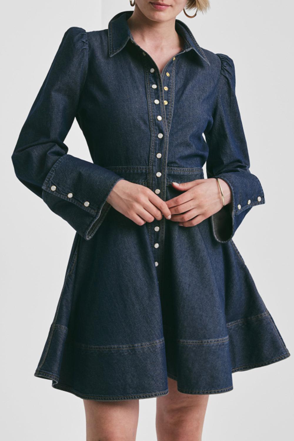 Denim Mini Dress French Blue