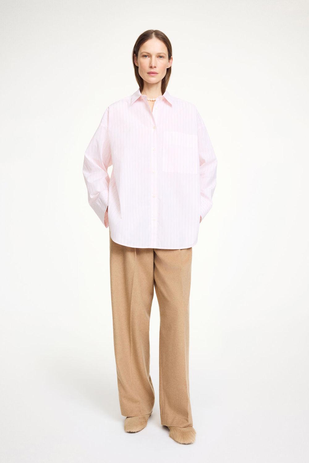 Derris Shirt Chalk Pink Stripe