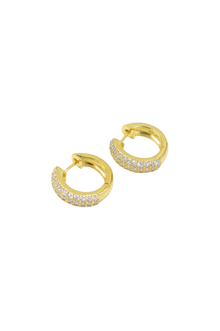 Diamond Dome Hoops Gold