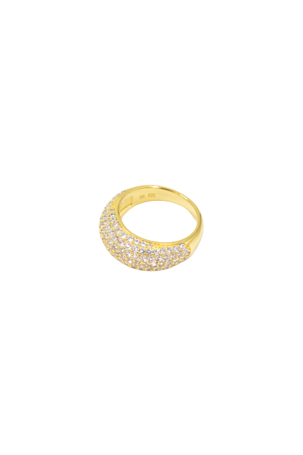 Diamond Dome Ring Gold