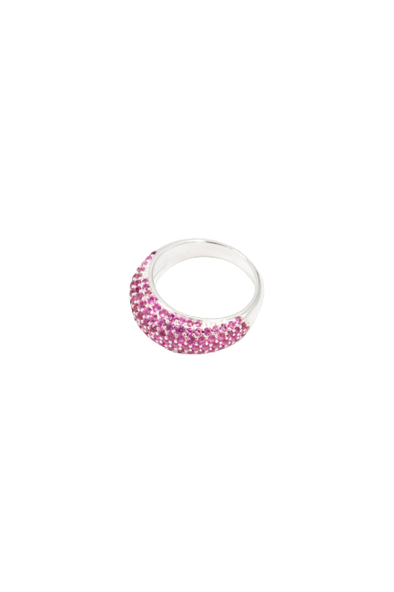 Diamond Dome Ring Pink