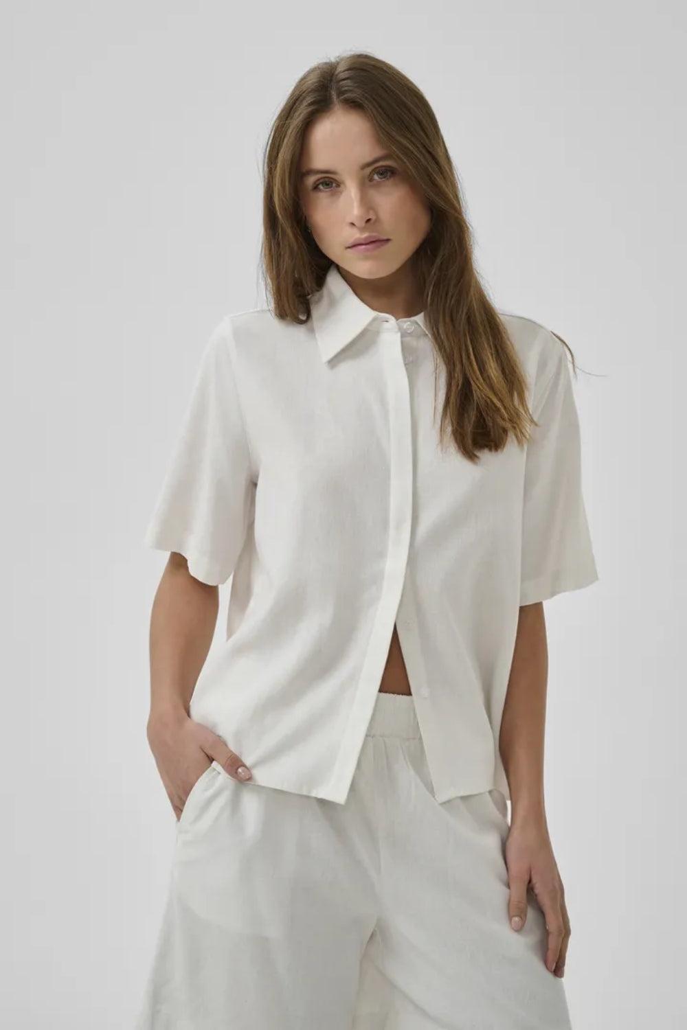 Dias Boxy Shirt Bright White