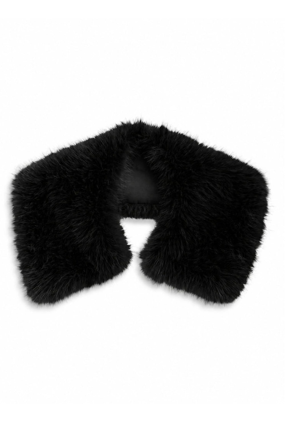 Dina Fake Fur Collar Black