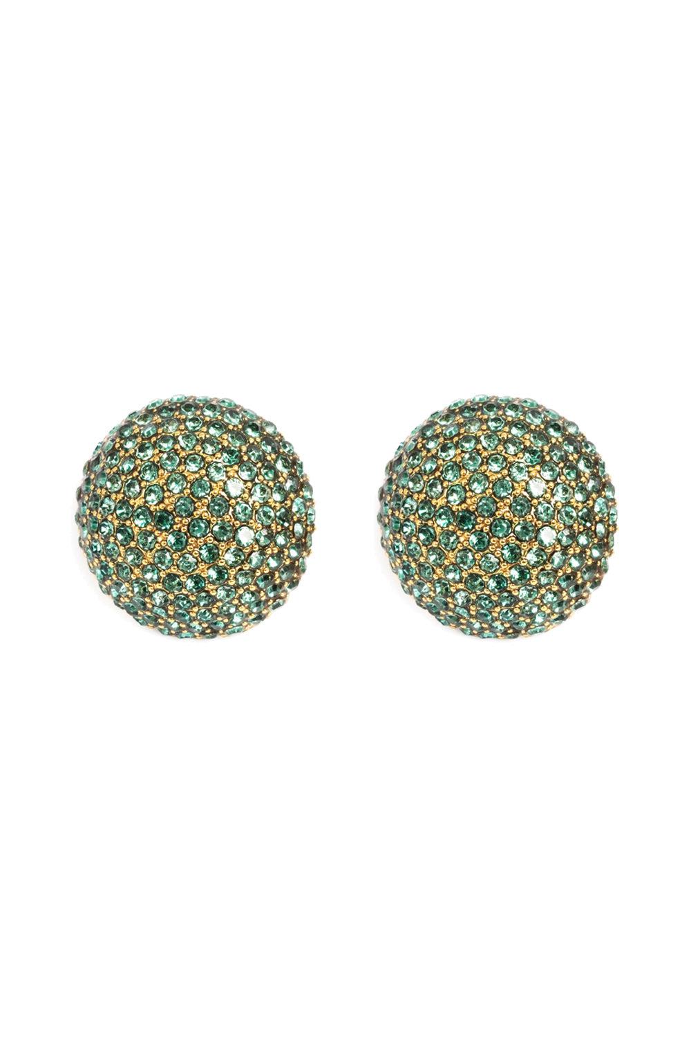 Disco Sally Sparkling Button Green