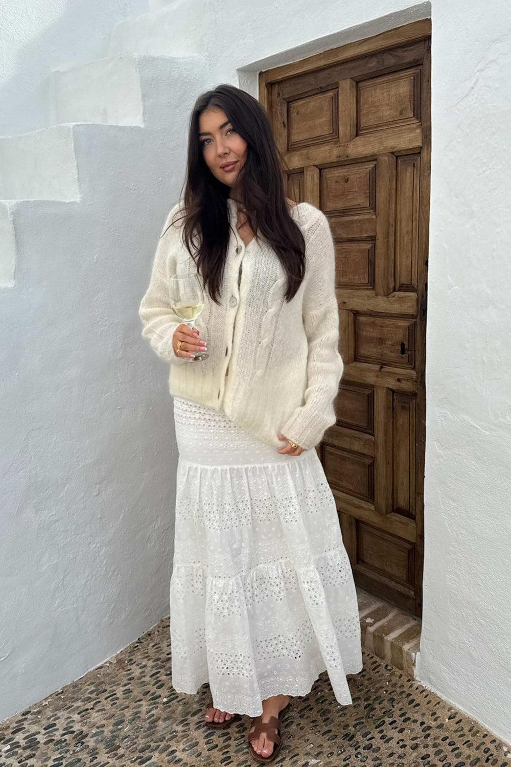 DitteIC Cardigan White