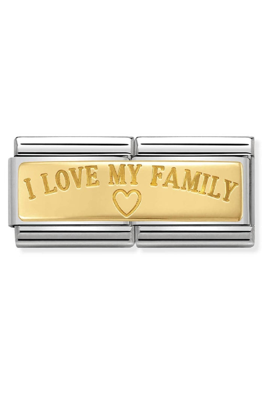 Double Engraved 18k gold I LOVE MY FAMILY