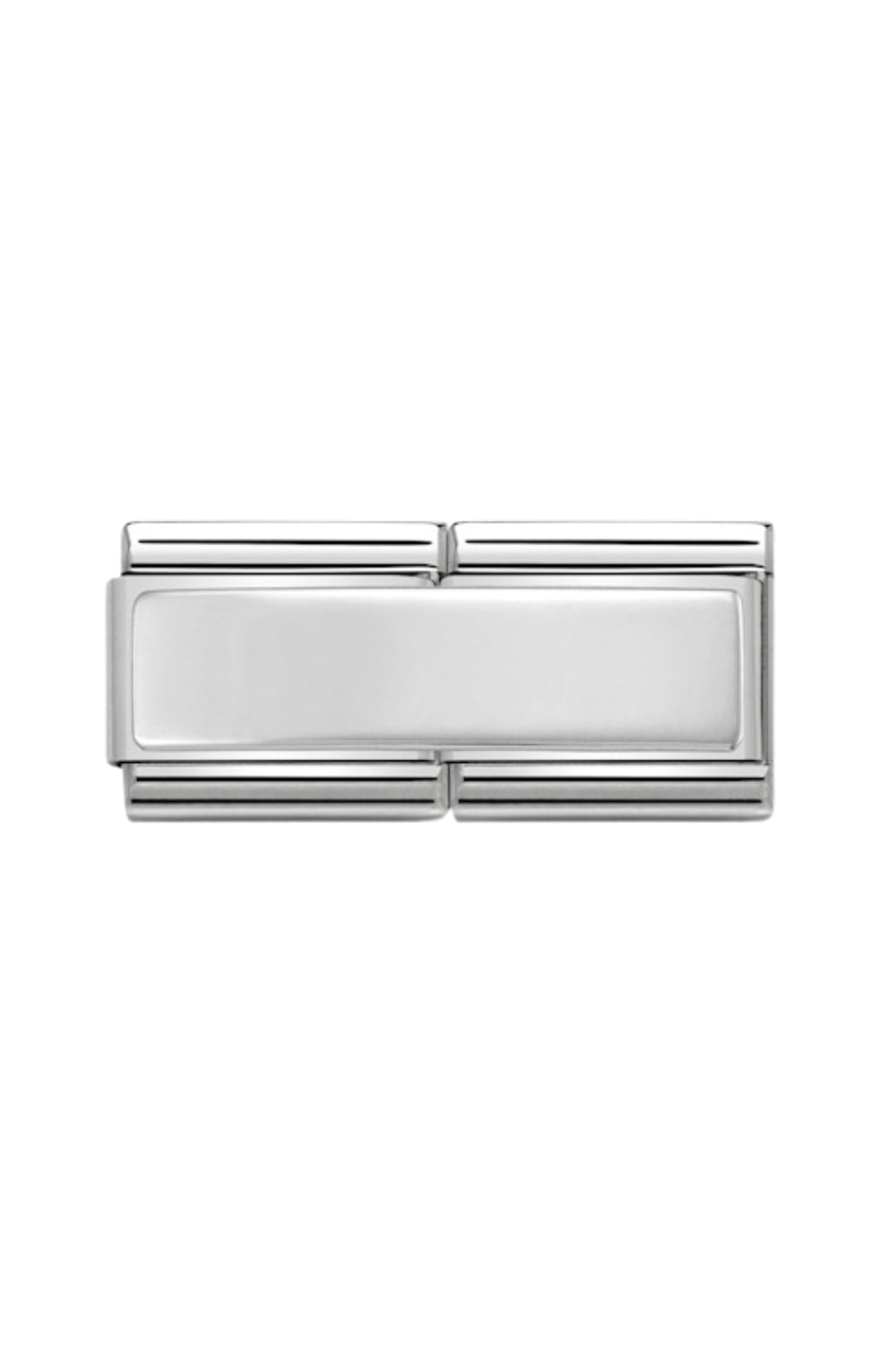 Double Engraved Steel And 925 Sterling silver custom Smooth Plate