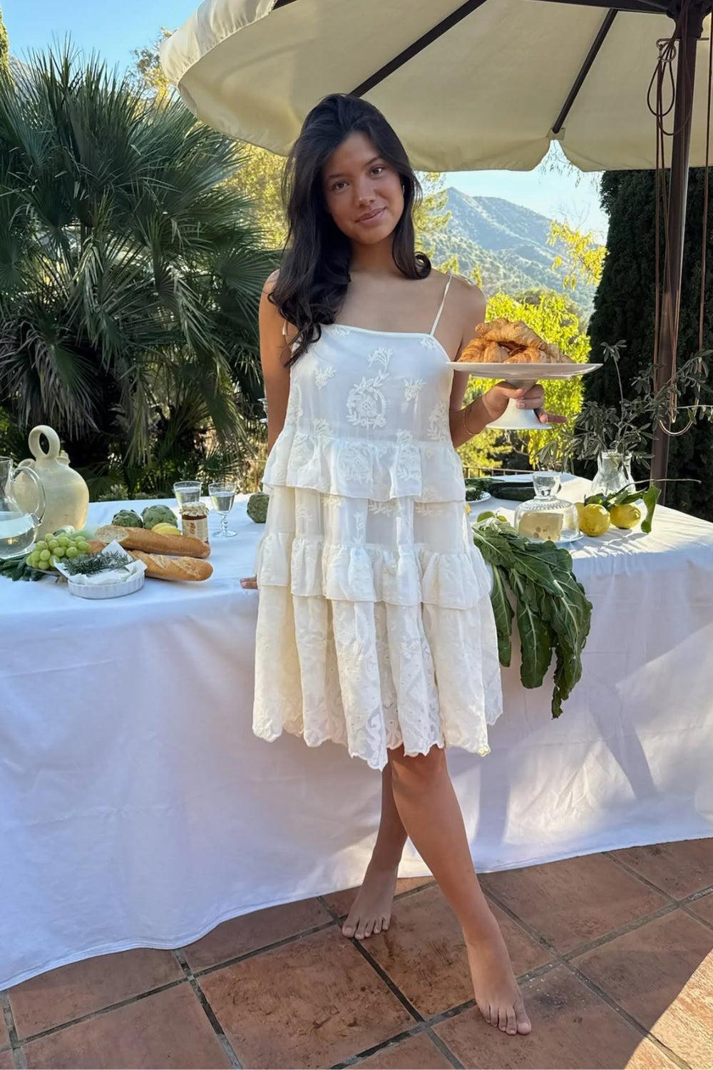Ellinor Lace Dress Vintage white