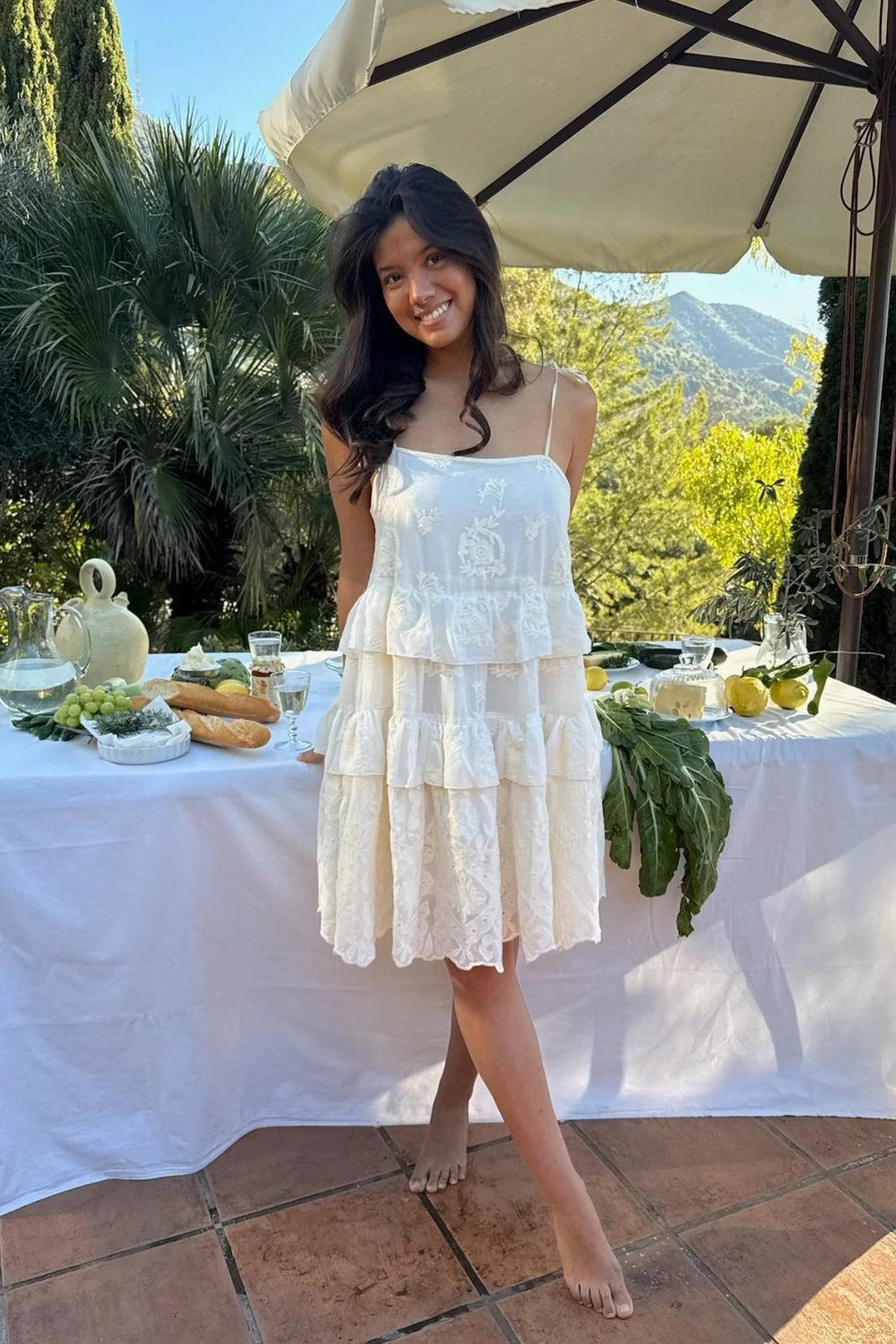 Ellinor Lace Dress Vintage white