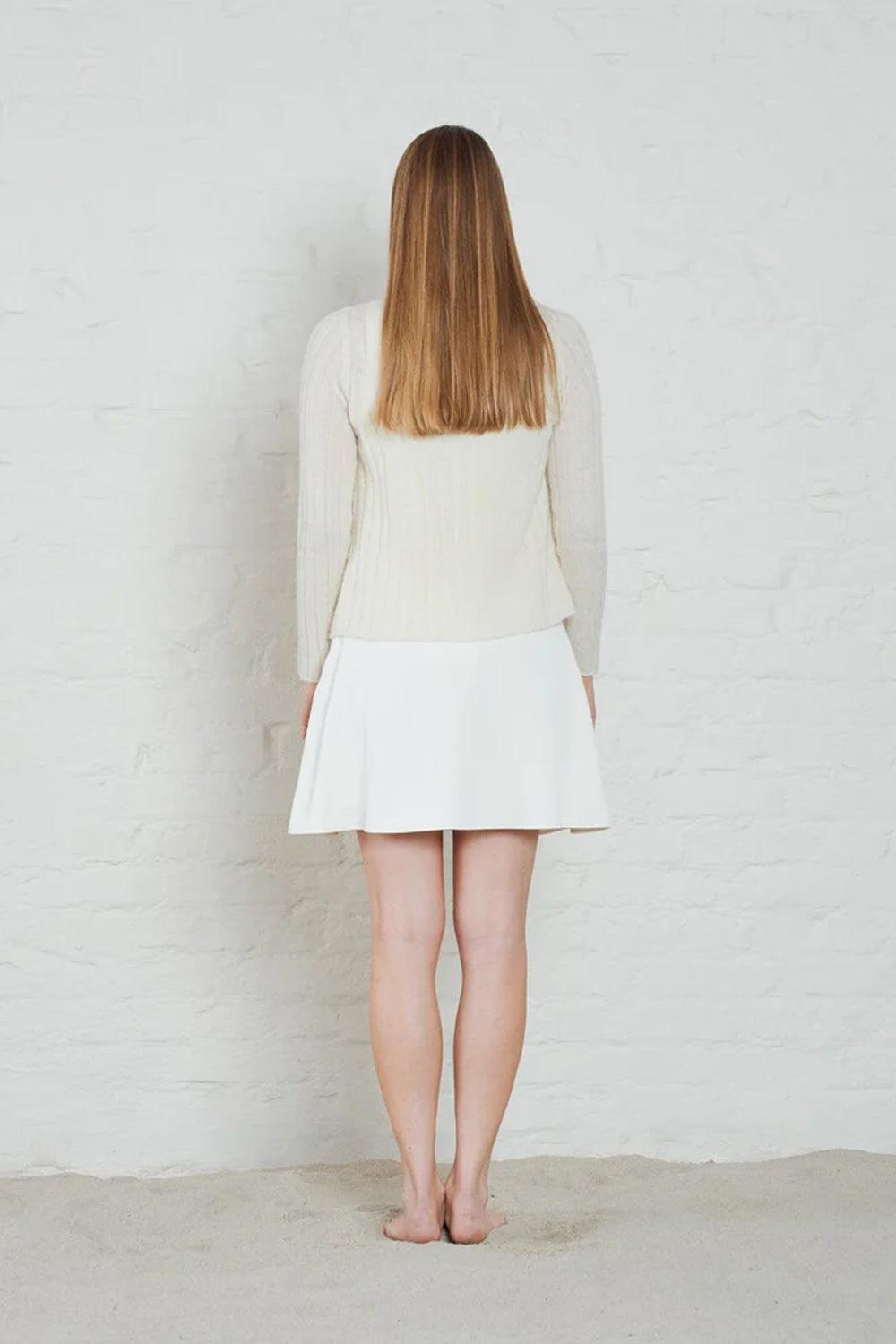 Eloise Crepe Skirt Cream