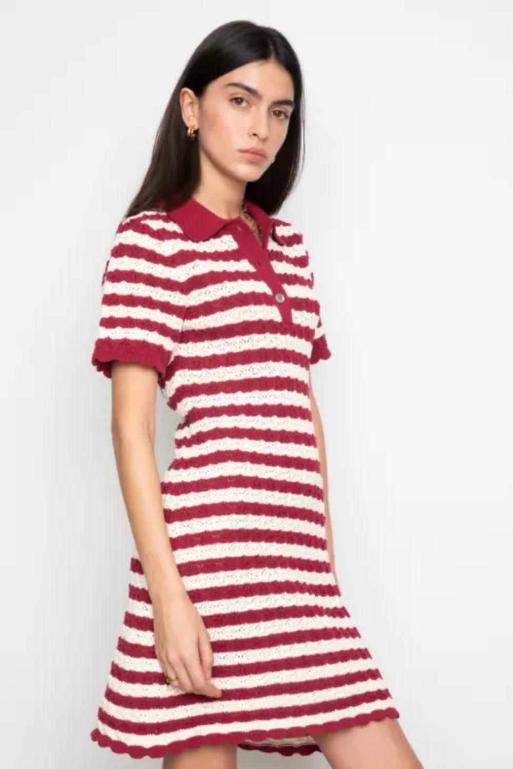Emery Dress Berry Stripe