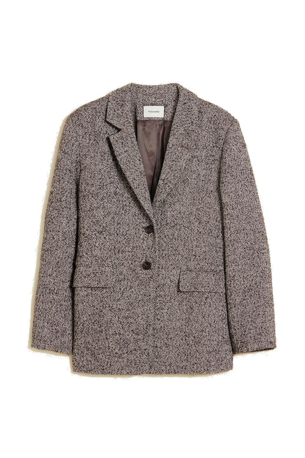 Emi Herringbone Blazer Brown Mix