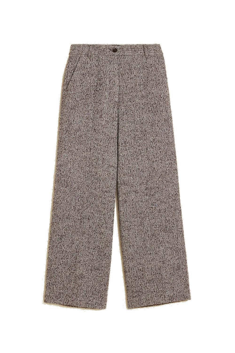 Emi Herringbone Trouser Brown Mix