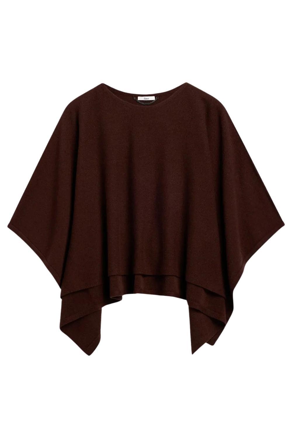 Enzo Merino Poncho Cocoa Brown