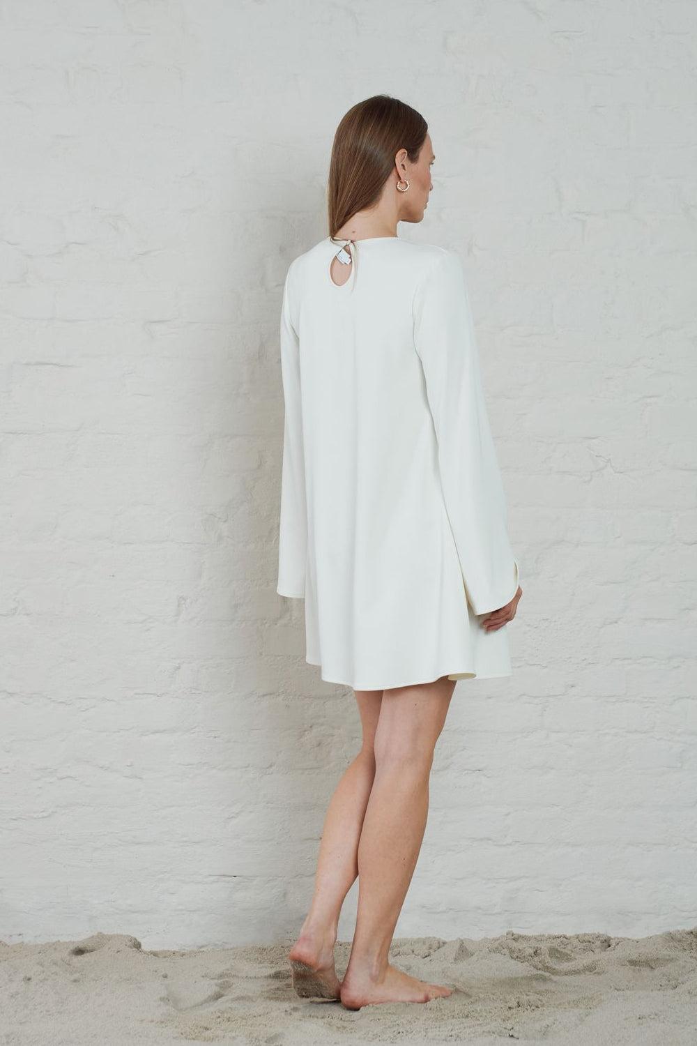 Erin Crepe Dress Creme