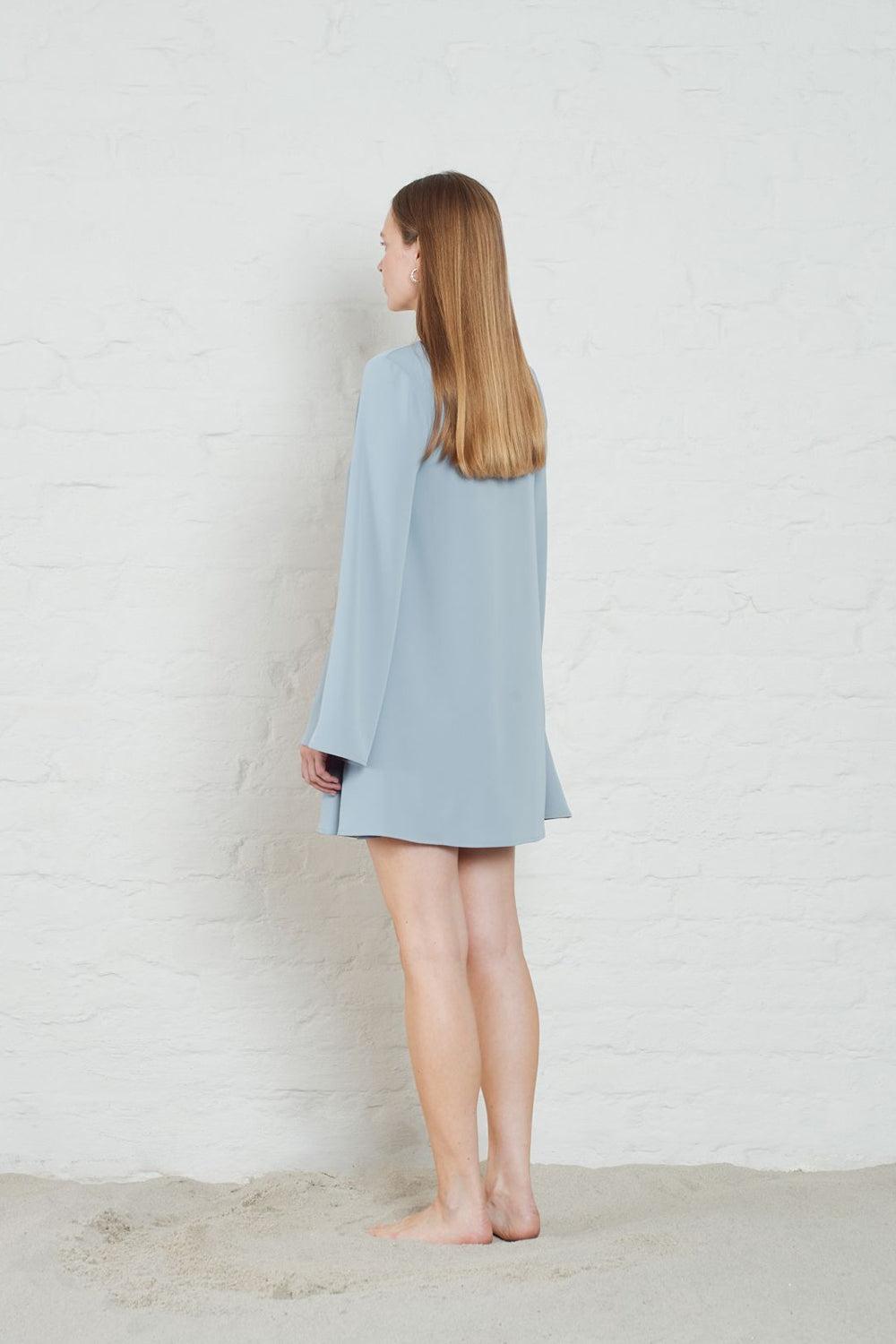 Erin Crepe Dress Pale Blue