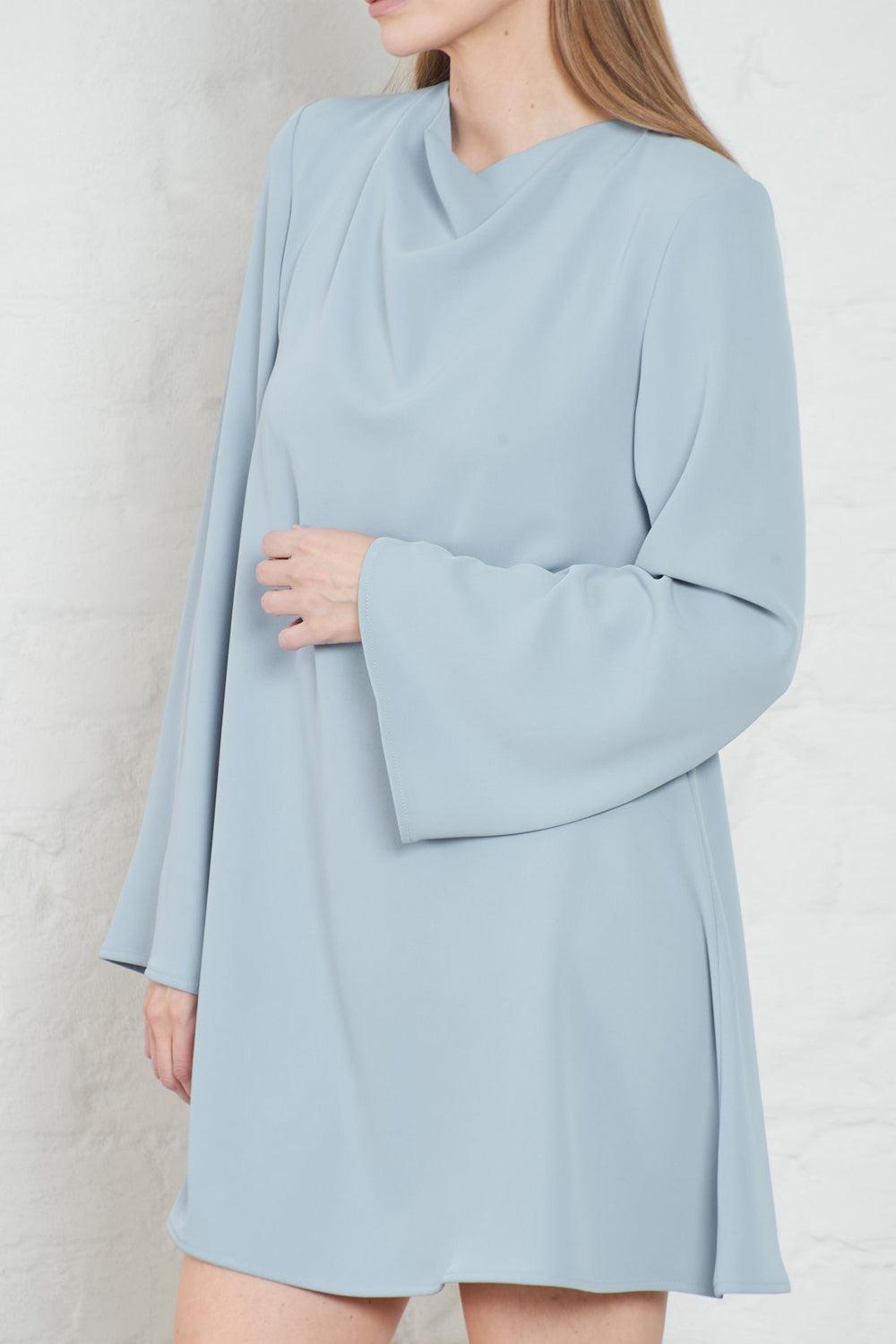 Erin Crepe Dress Pale Blue