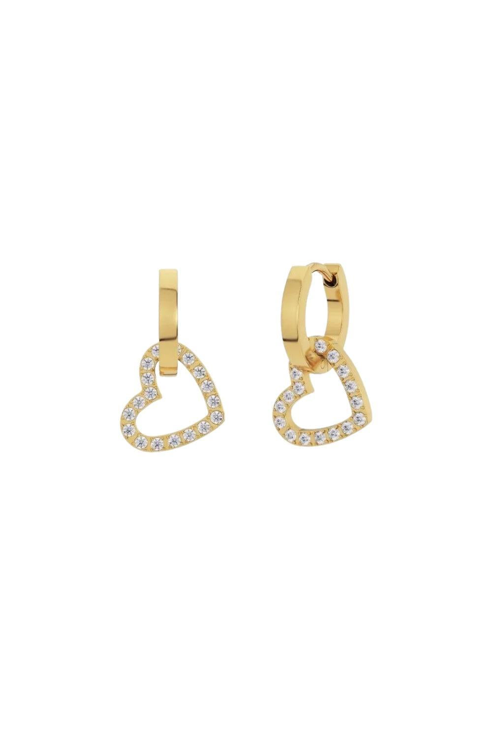 Eternal Heart Earrings Gold
