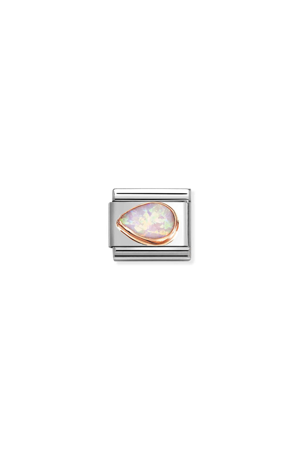 FACETED LEFT DROP  Pink Opal