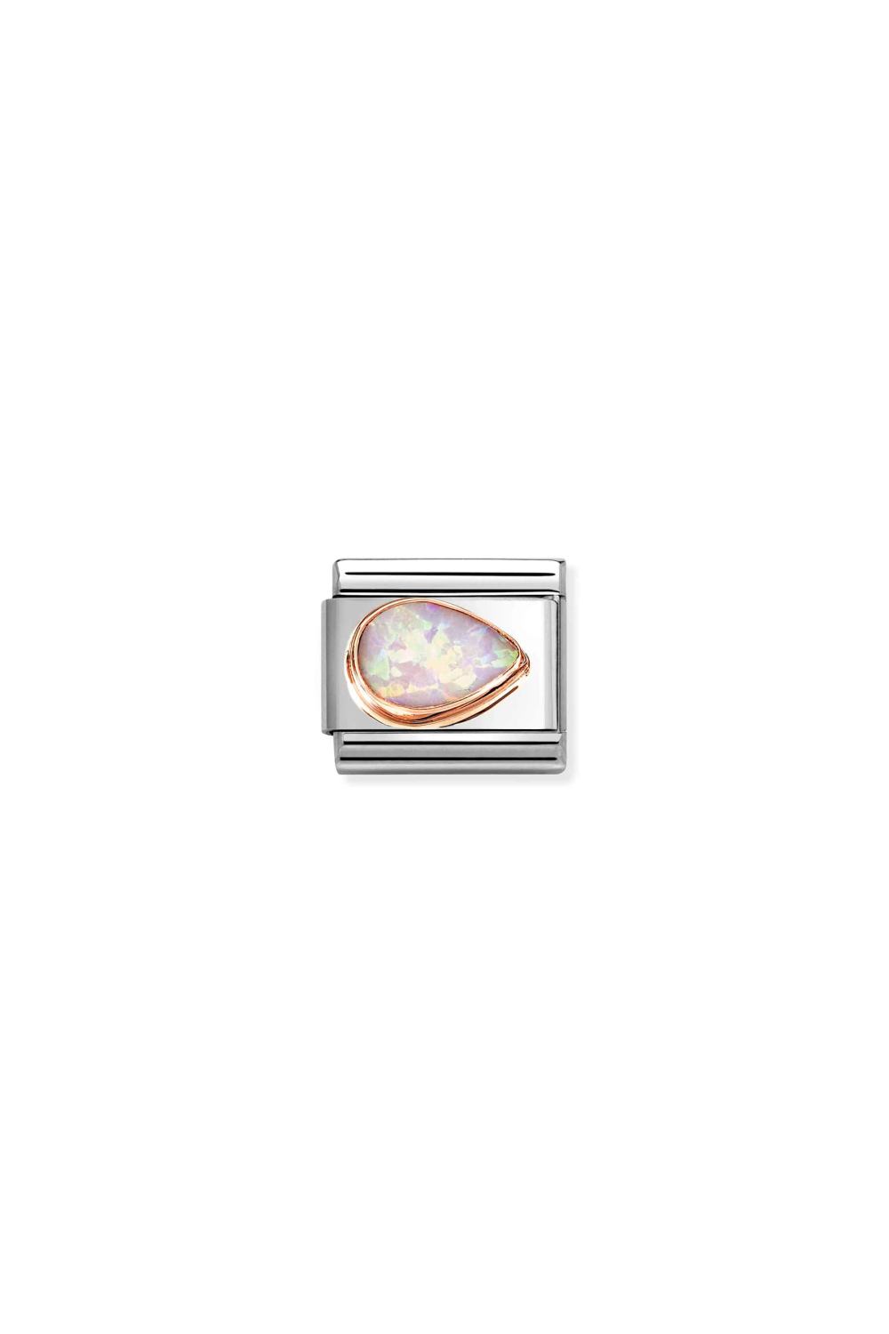 FACETED RIGHT DROP pink opal