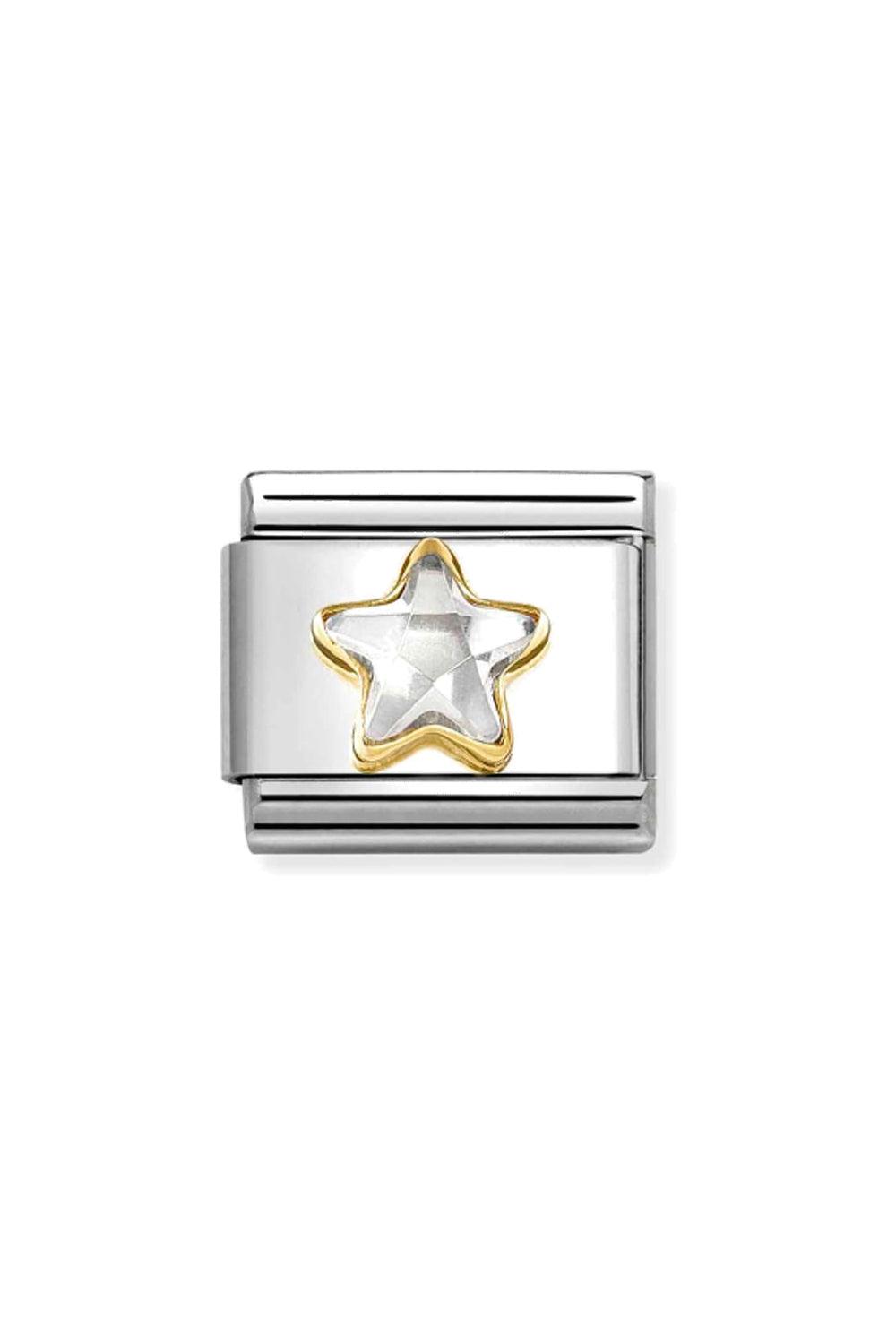 FACETED SYMBOLS 18k Gold White Star