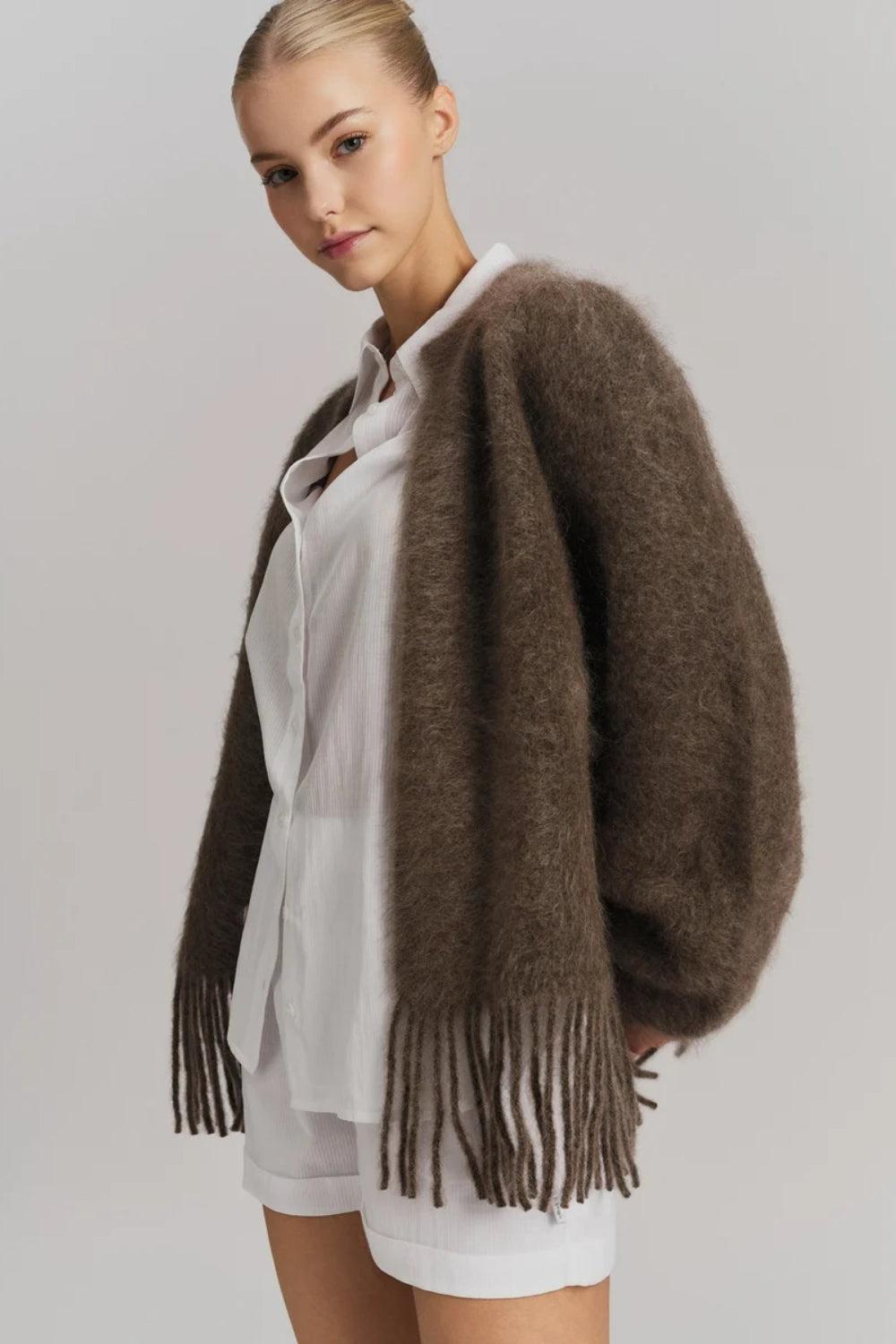 Fidele Chunky Cardigan Brown