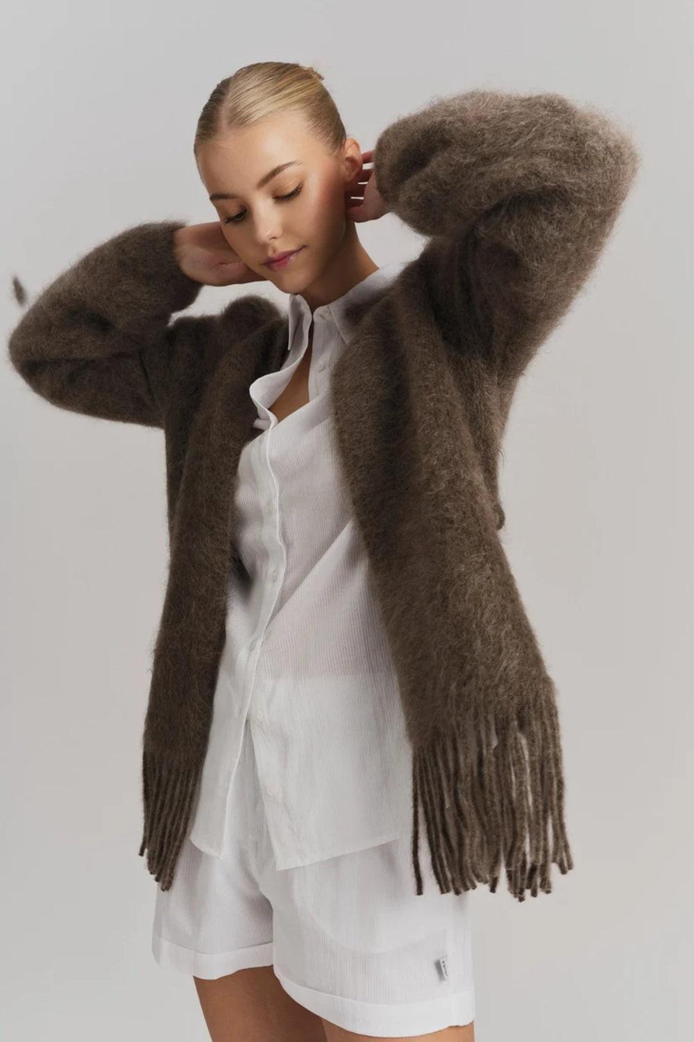 Fidele Chunky Cardigan Brown