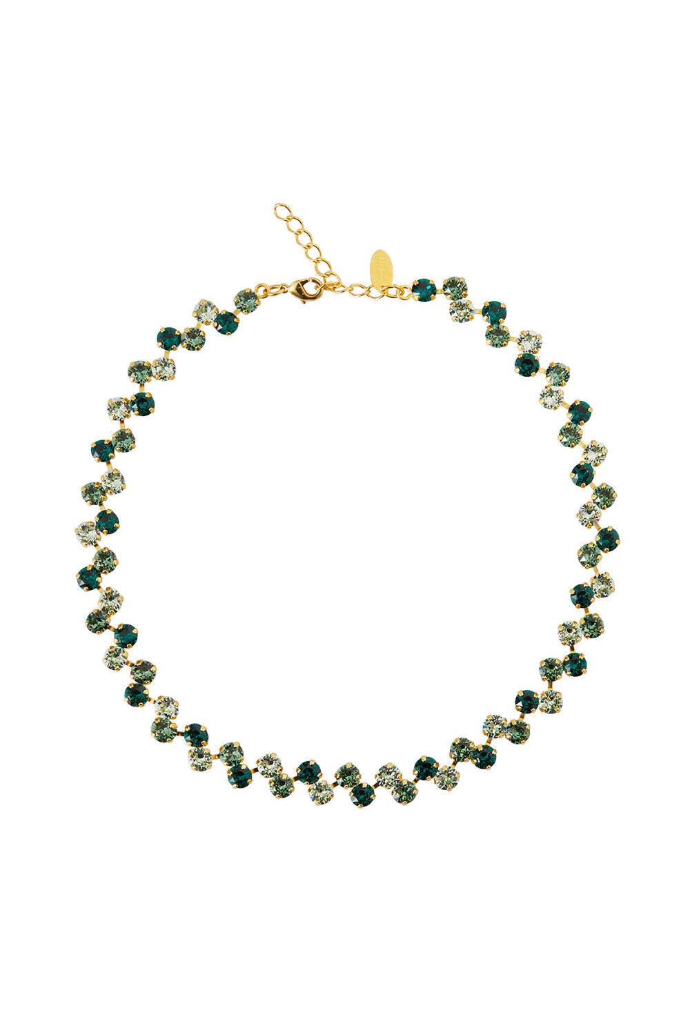 Fiona Necklace Gold Green Combo