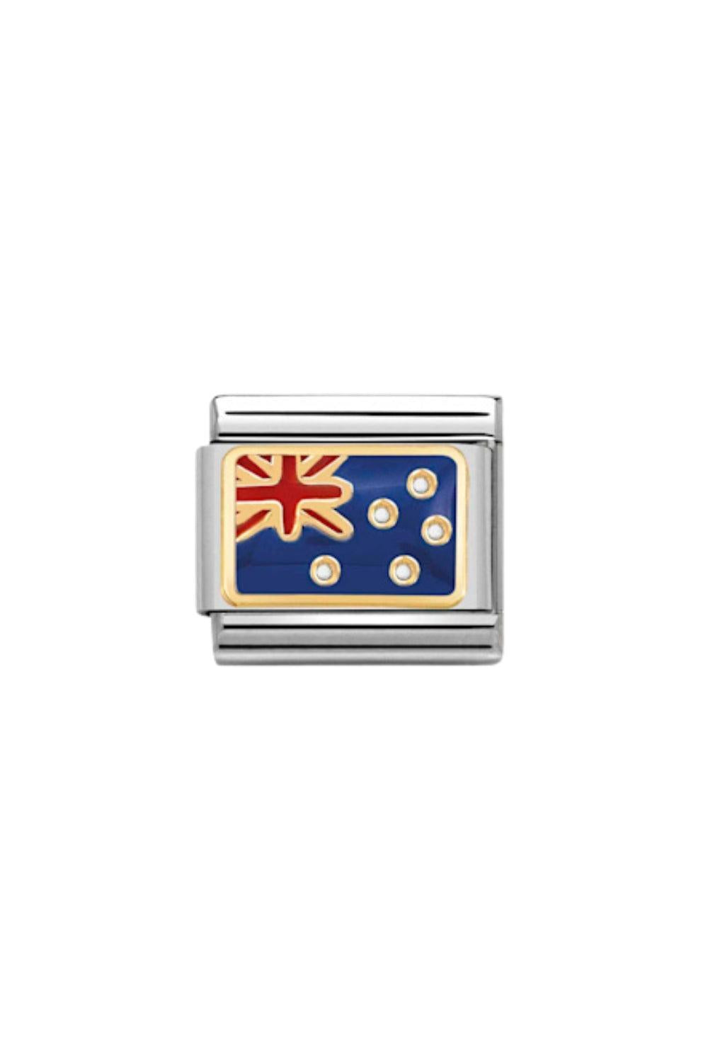 Flag 8k Gold & enamel Australia