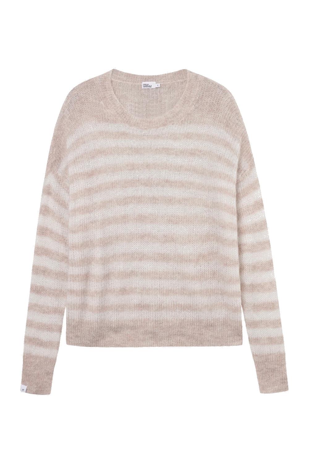 Flora RN Sweater Beige stripe