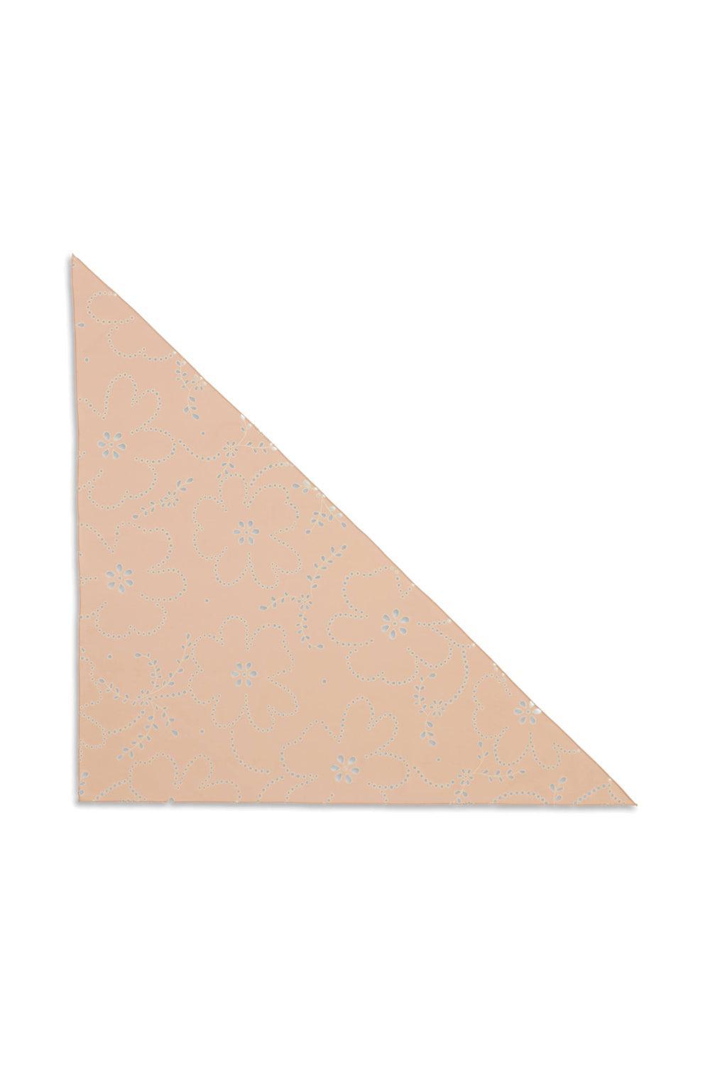 Floral Broderie Bandana Scarf Salted Caramel