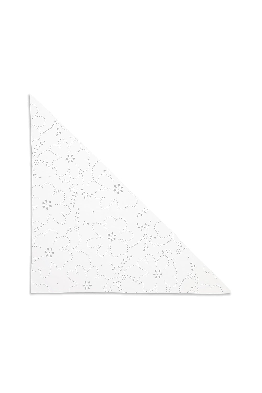 Floral Broderie Bandana Scarf Soft White
