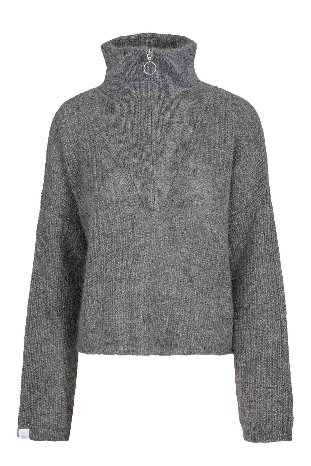 Florie Zip Knit Sweater winter grey