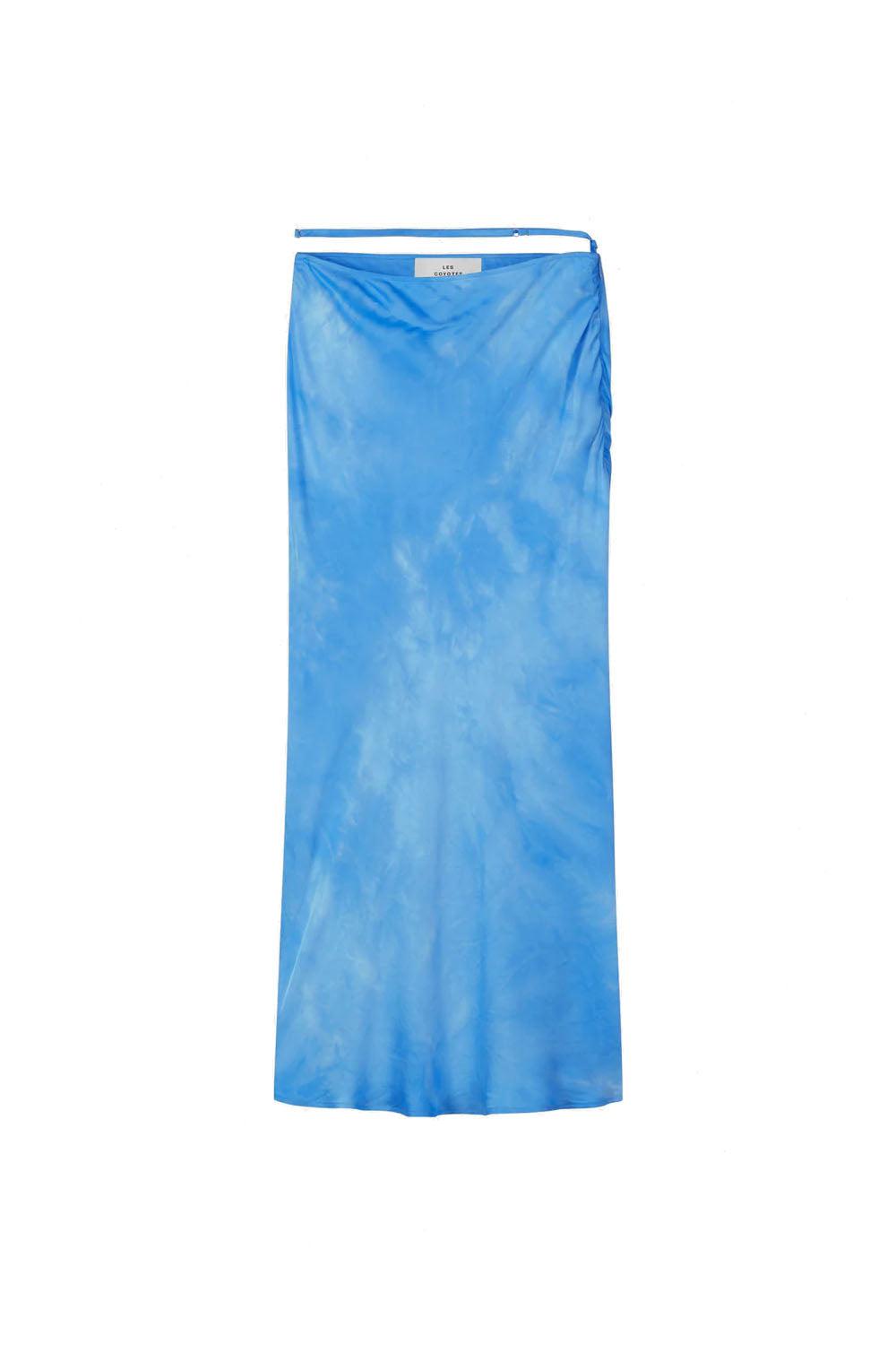 Fluid Skirt maya blue tie dye