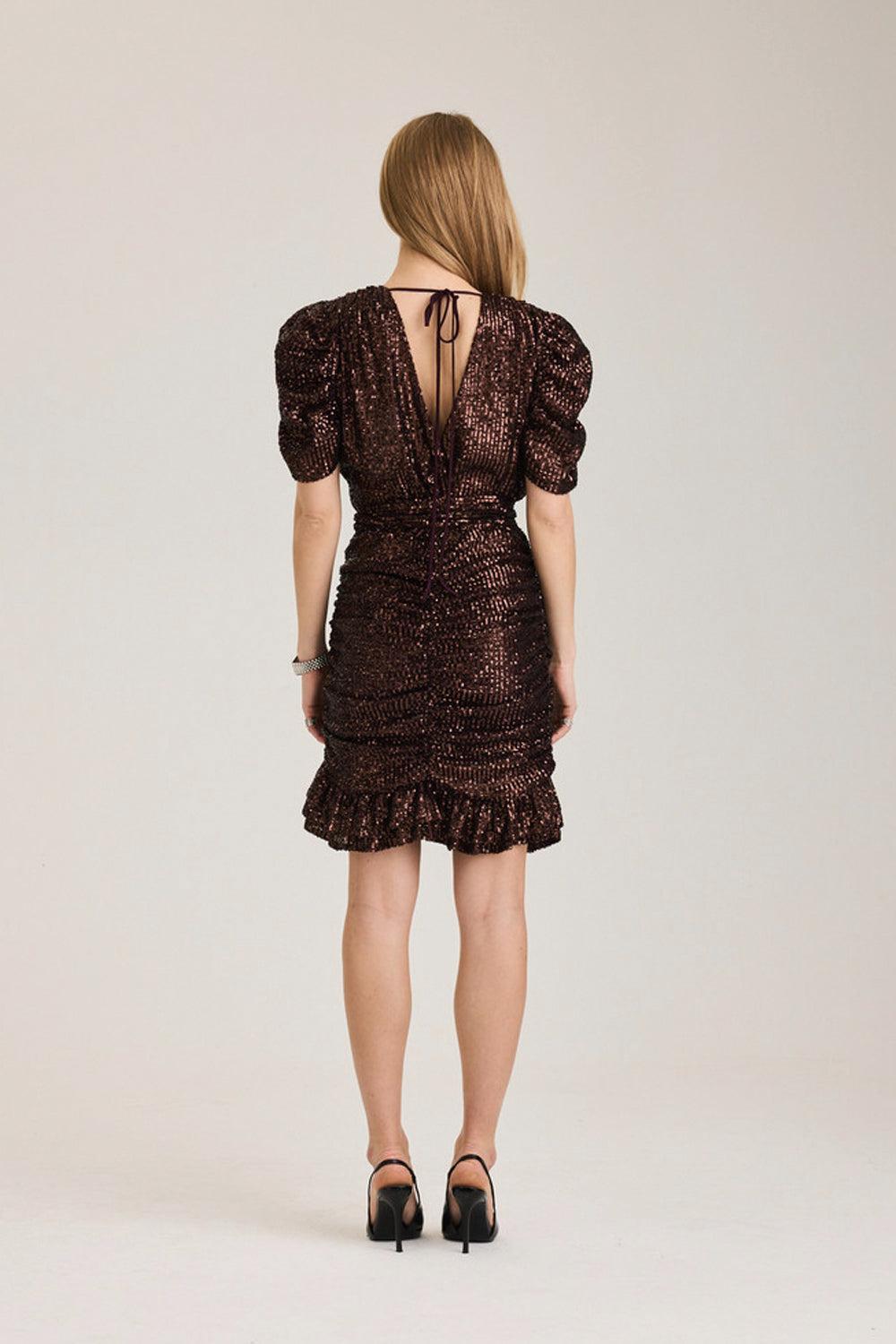 Frederikkerv Sequin Dress Fudge