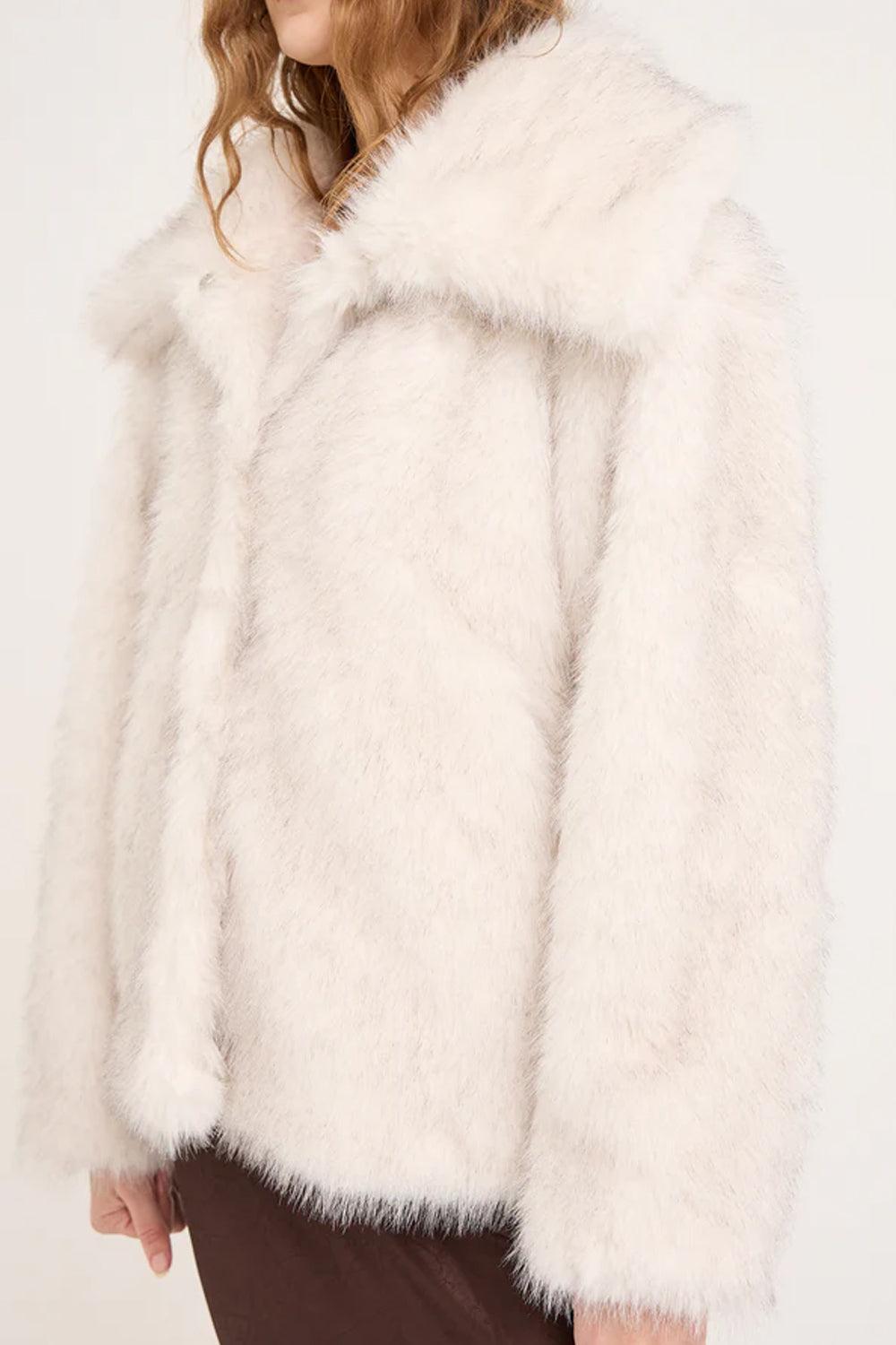 Fur Jacket White/black