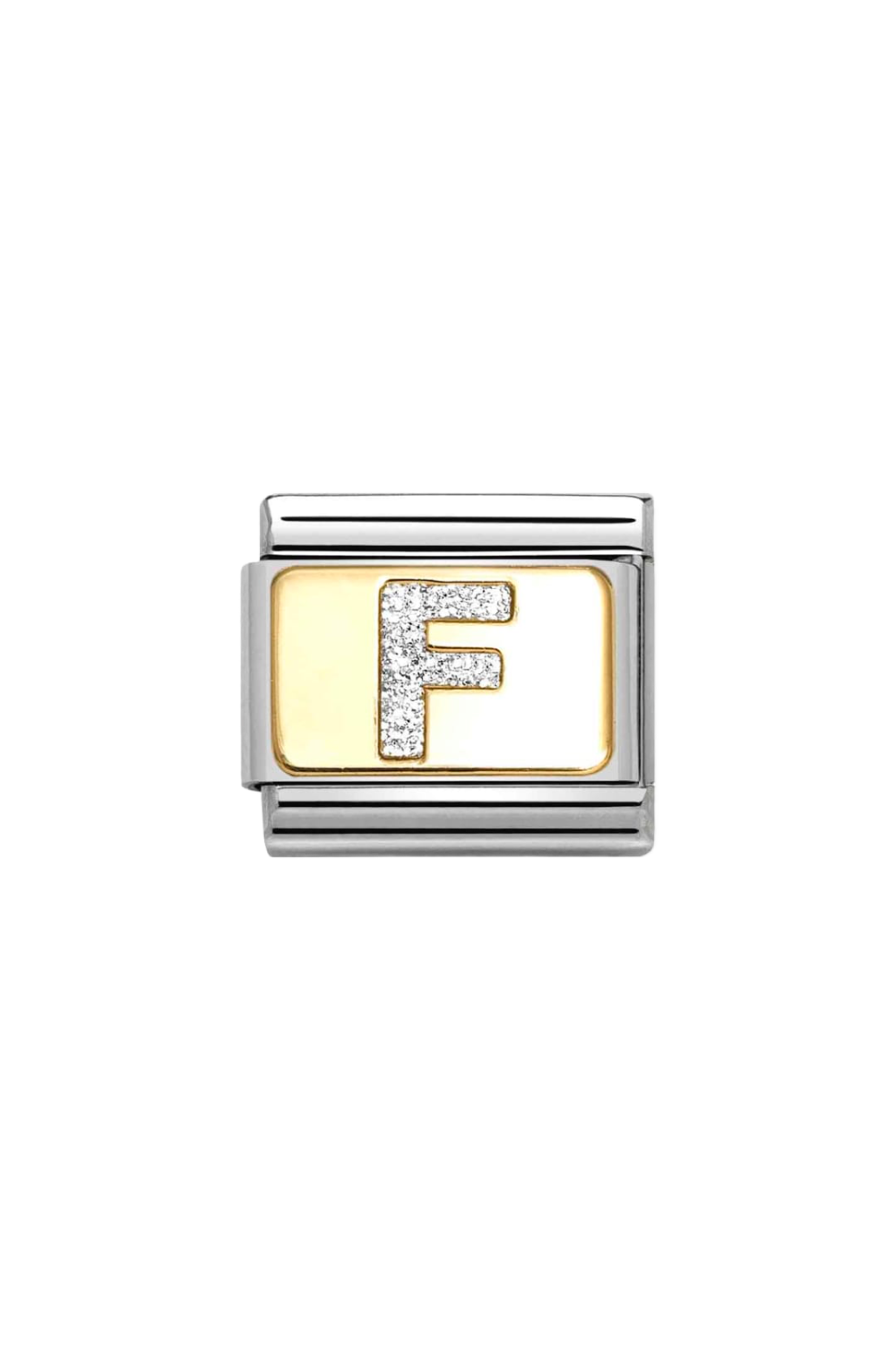 GLITTER LETTERS 18k Gold & Enamel F