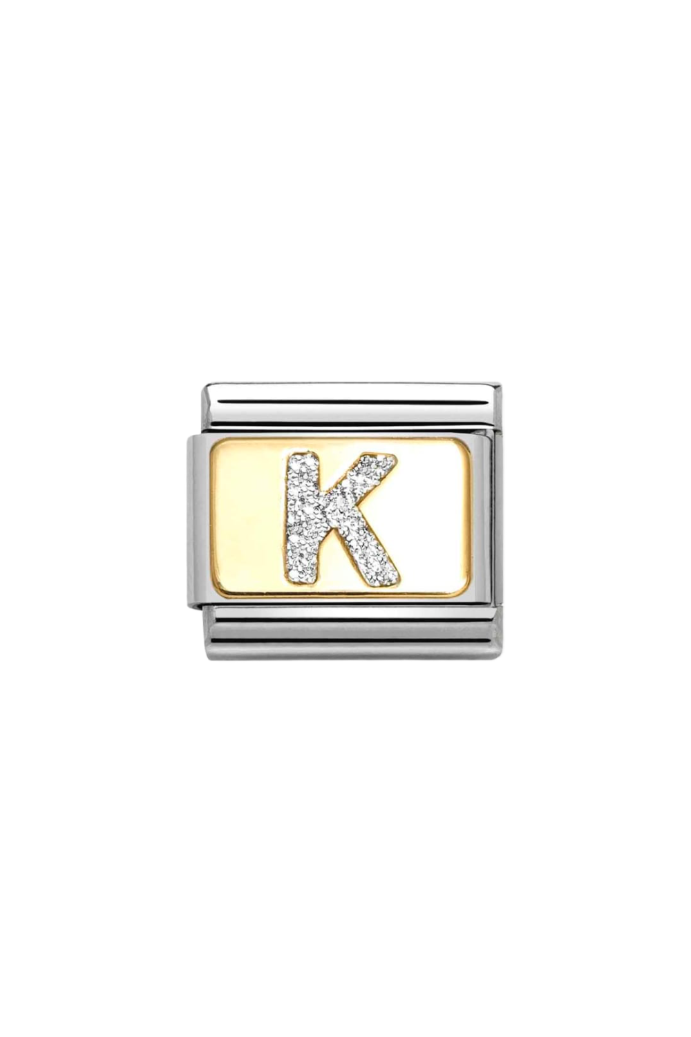 GLITTER LETTERS 18k Gold & Enamel K