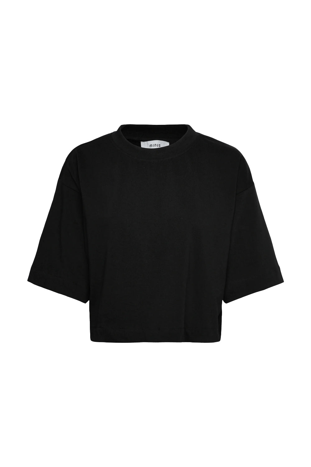 Gamma Cropped GOTS T-shirt Black
