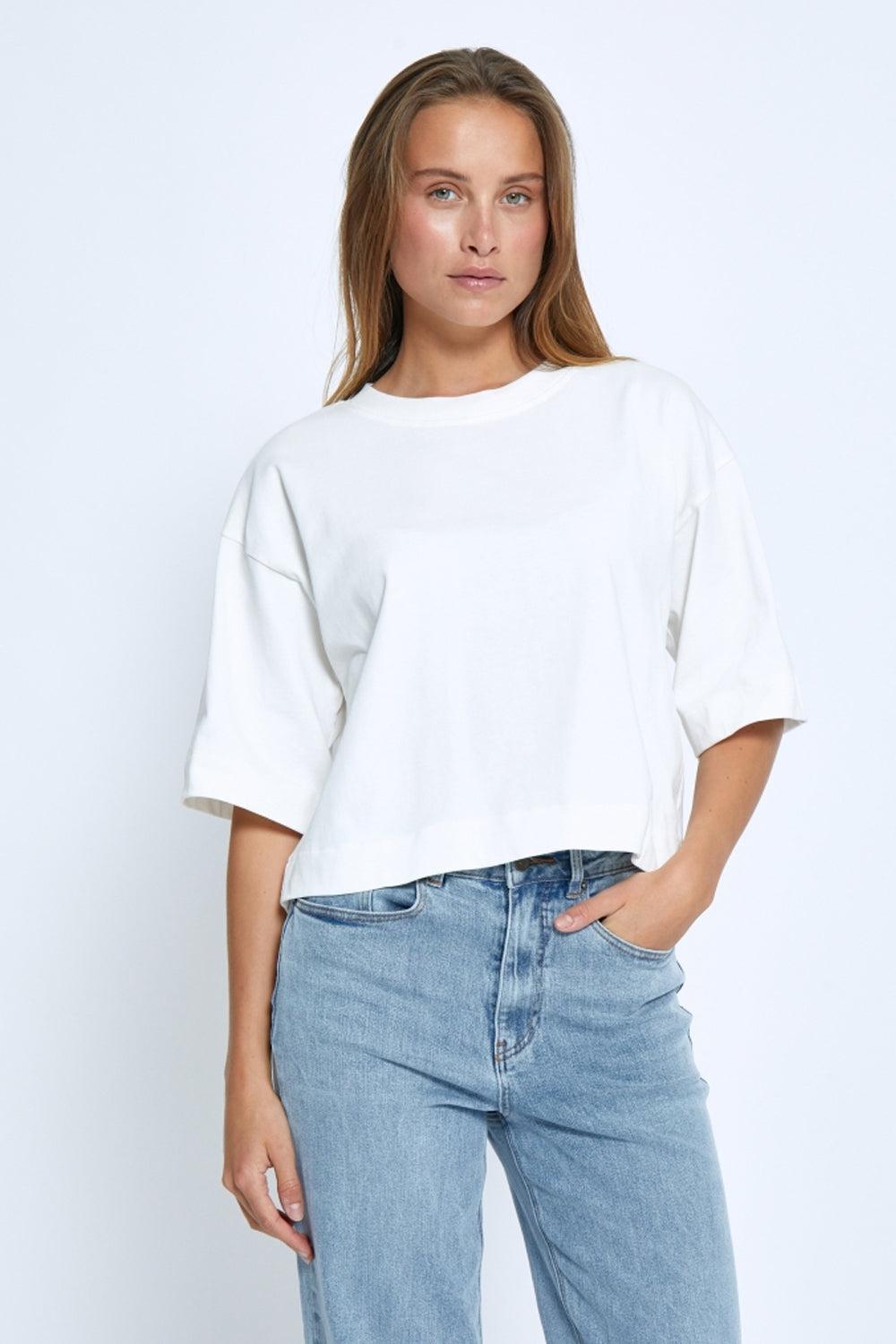 Gamma Cropped GOTS T-shirt Cloud Dancer