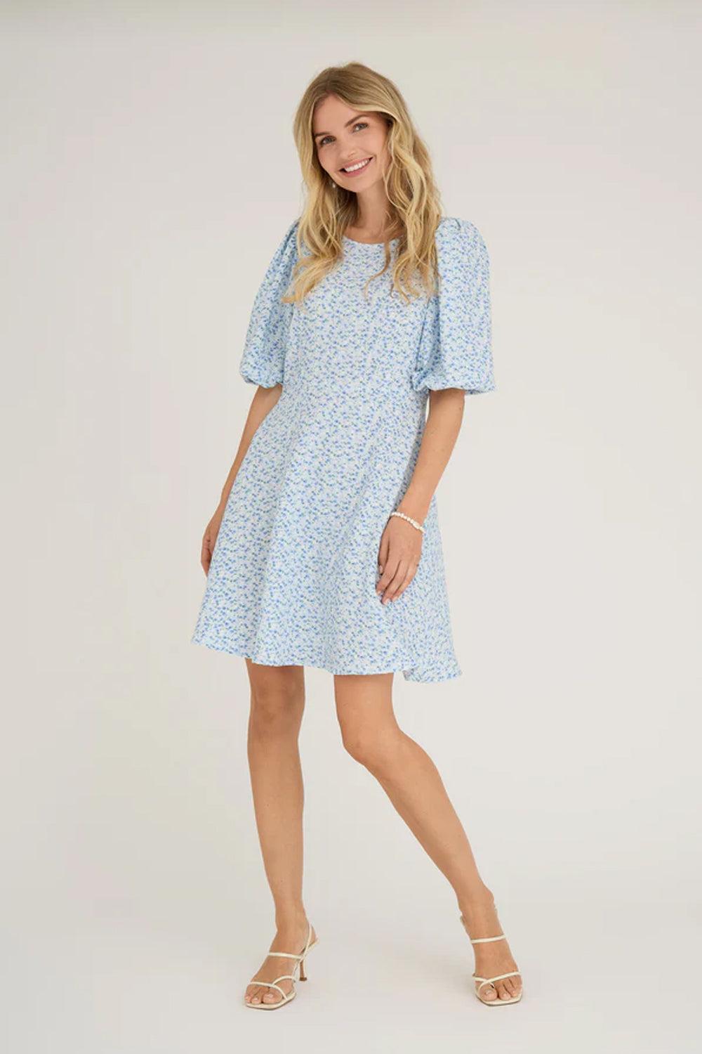 Gino Dress White/Blue
