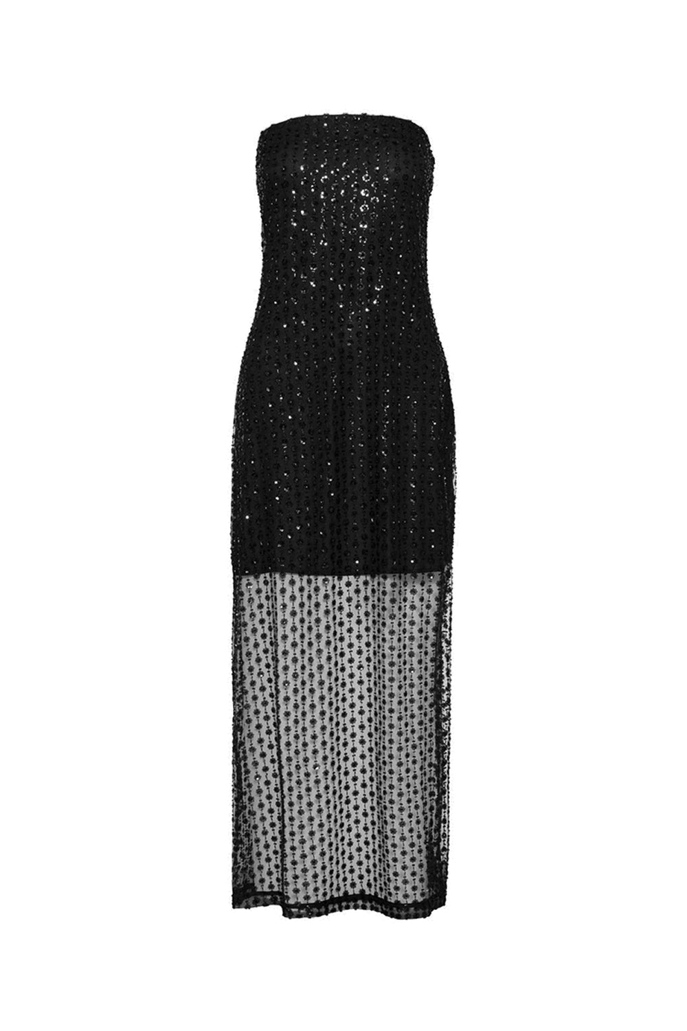 Giovanna Beaded Dress Black