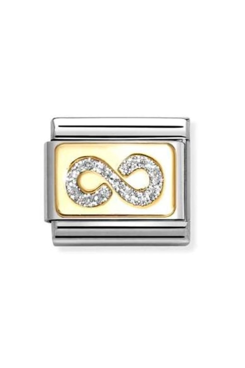 Glitter Plates 18k Gold & Enamel Silver Infinity