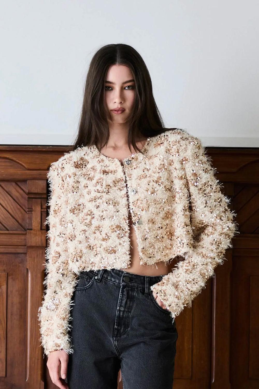Glitz jacket Cream