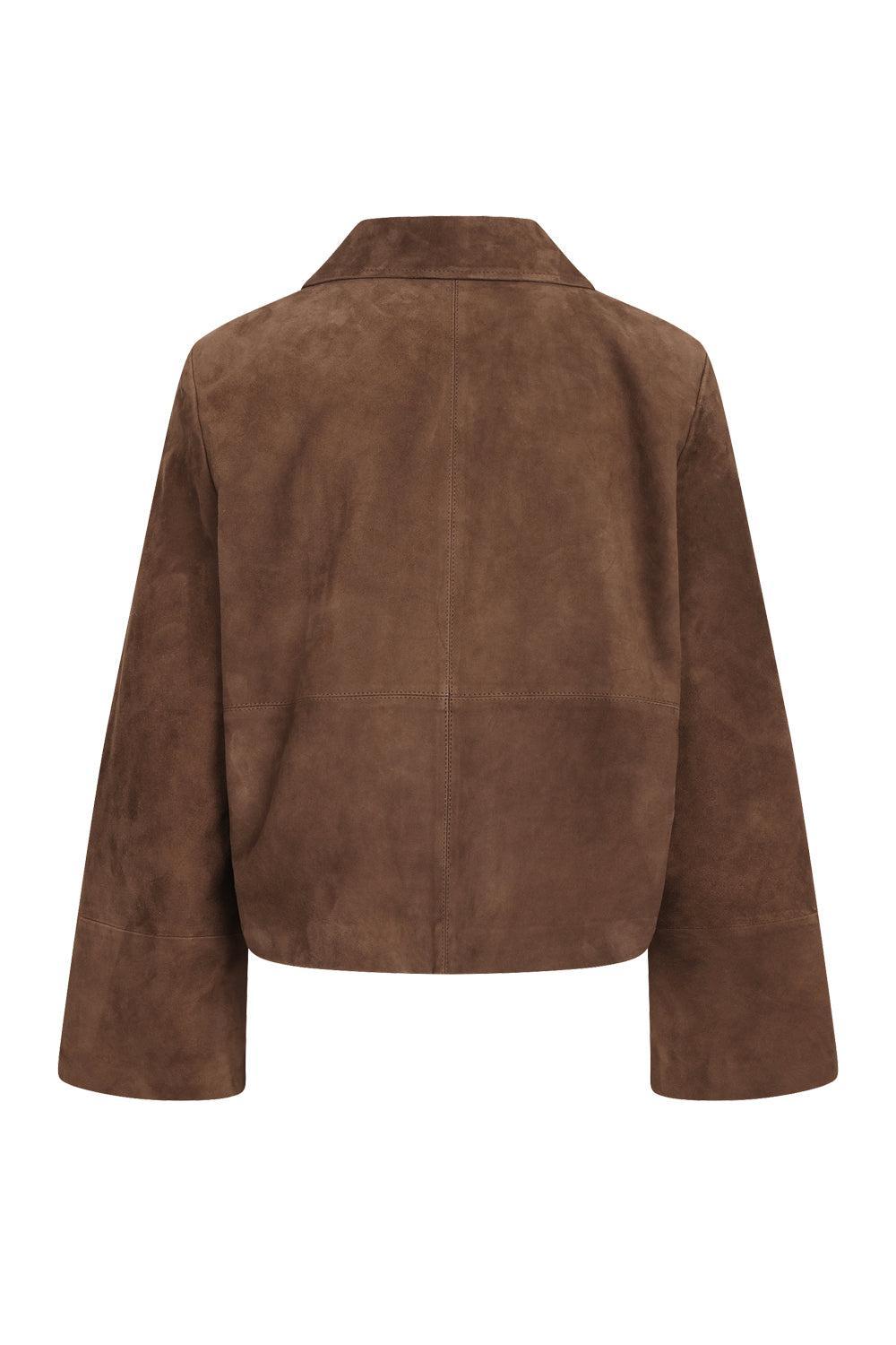 Gustava suede jacket chocolate brown